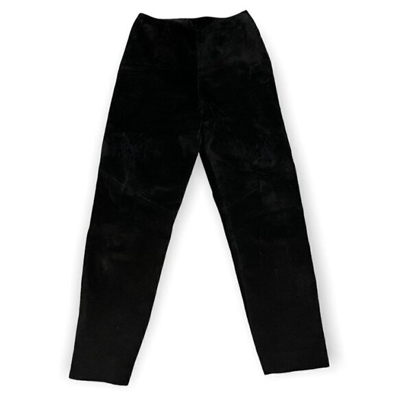 Danier Vintage Genuine LEATHER SUEDE 2-Pc Cropped Jacket & Pants Set Womens XS - Picture 4 of 8